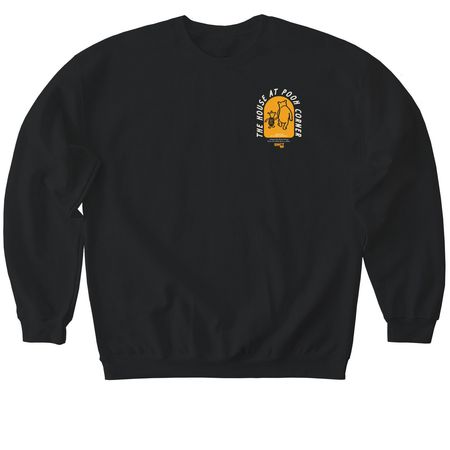 House at Pooh Corner Longsleeve & Crewneck, a Black Softstyle Crewneck Sweatshirt