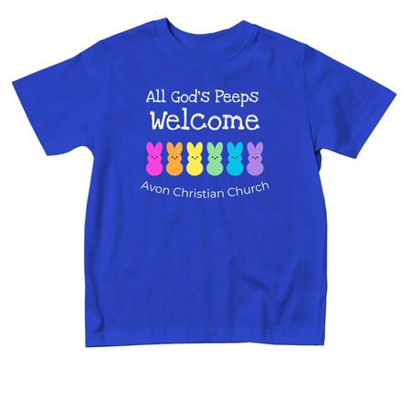 ACC God's Peeps Welcome- Toddler, a Royal Blue Toddler Tee