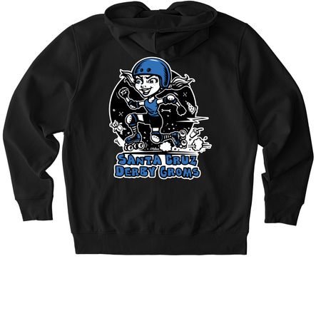 Santa Cruz Derby Groms - Hoodies, a Black Stanley/Stella Unisex Cultivator 2.0 Zip Up Pullover Hoodie
