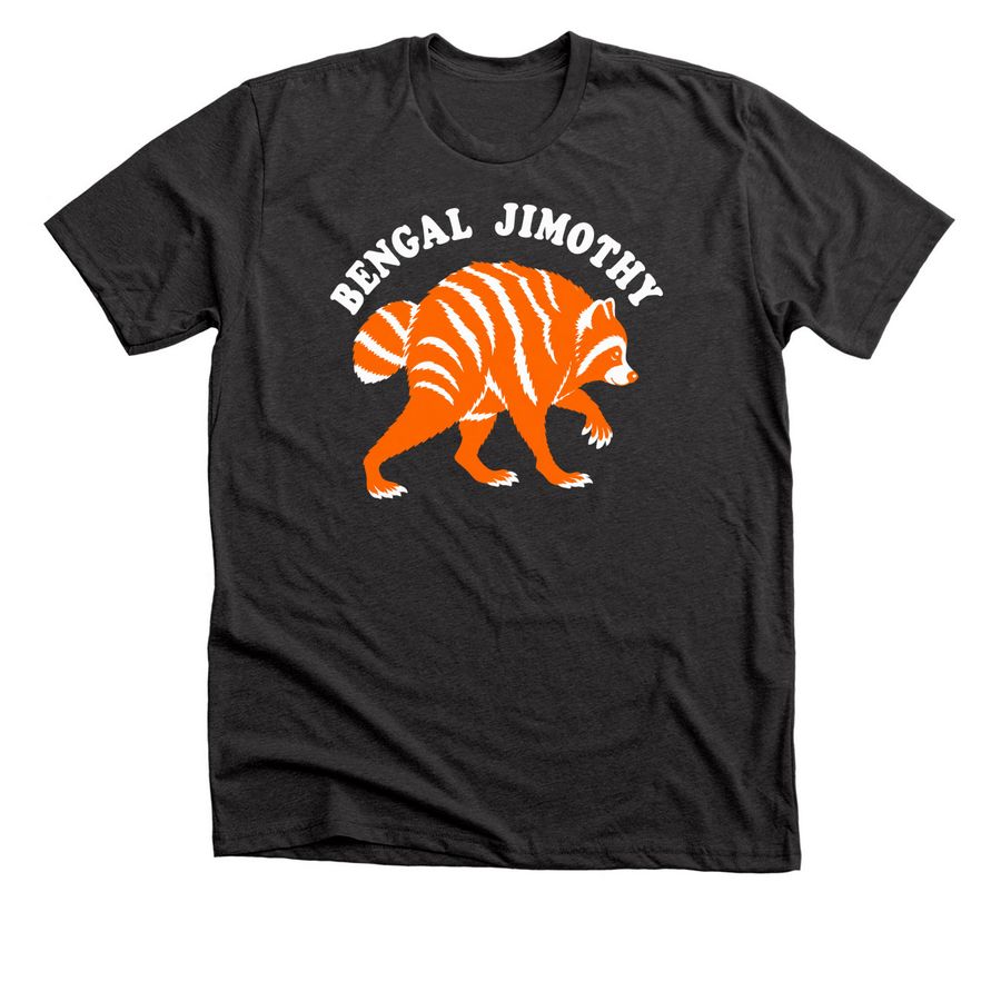 Cincinnati Bengal Jimothy T Shirt, a Dark Grey Heather Premium Unisex Tee