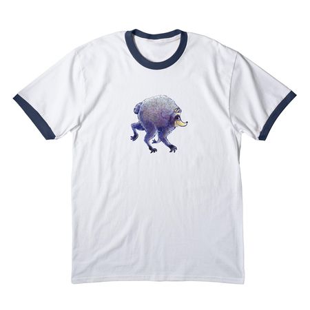 Jimothy by JJK, a White/ Navy Cotton Ringer Tee