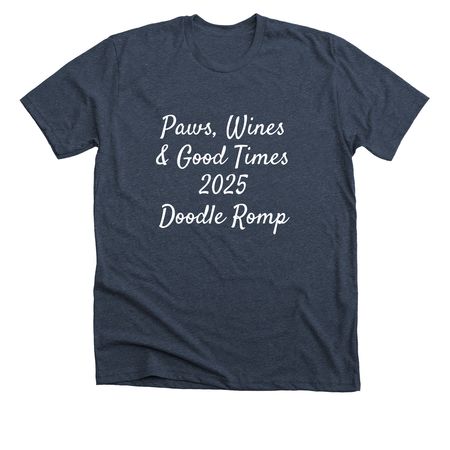 2025 Doodle Romp, a Heather Midnight Navy Premium Unisex Tee
