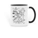 Squirrel Map Mug, a Black Two-Tone Ceramic Mug