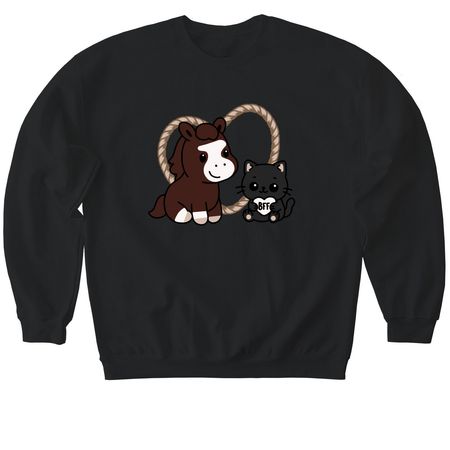 BFF, a Black Softstyle Crewneck Sweatshirt