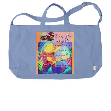 Drop the weights Large Tote, a Elemental Blue Reclaimist G2G Tote Bag
