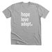 Hope. Love. Adopt, a Athletic Heather Premium Unisex Tee