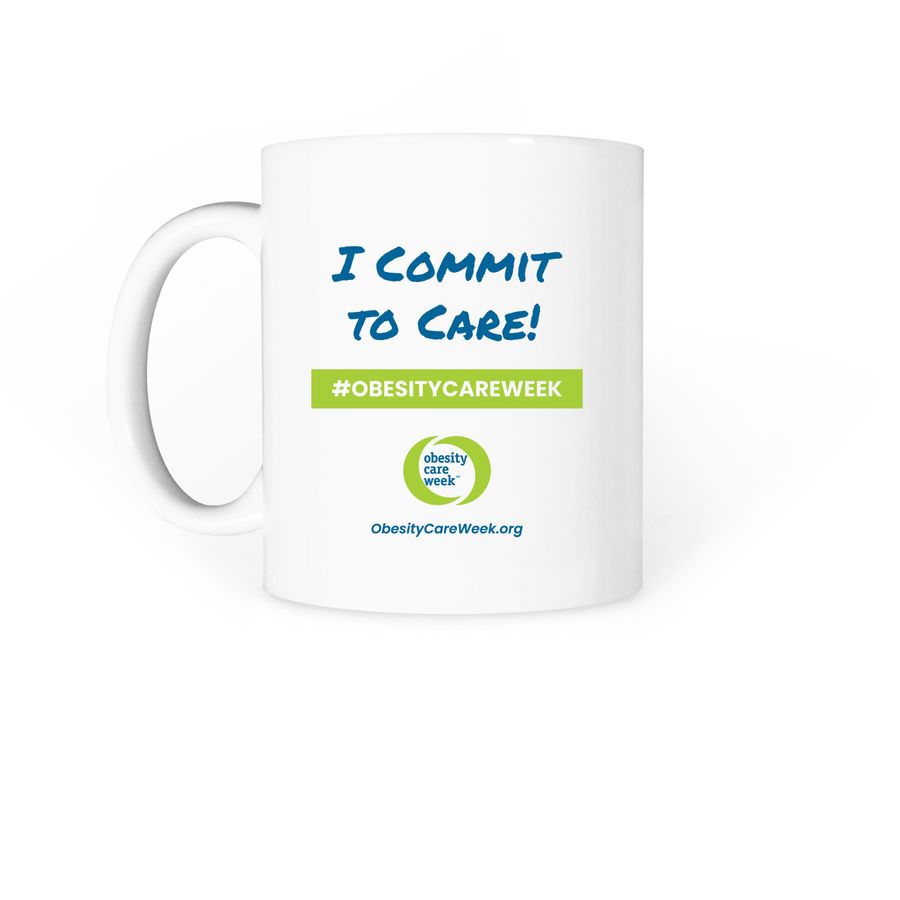 'Care Is' Mug, a White Coffee Mug (back-view)