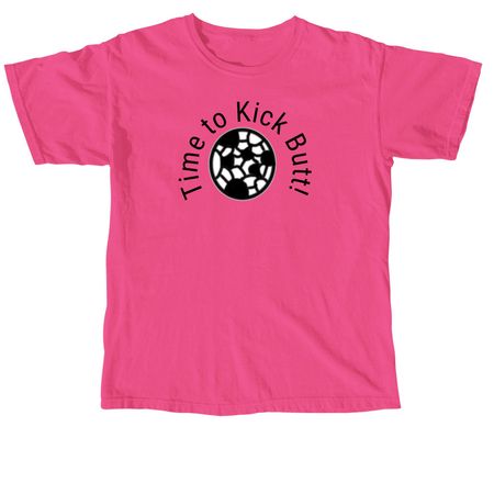 Soccer Design T-Shirt and More, a Neon Pink Comfort Colors Unisex Tee