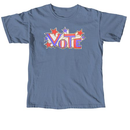 Get out the VOTE, a Blue Jean Comfort Colors Unisex Tee