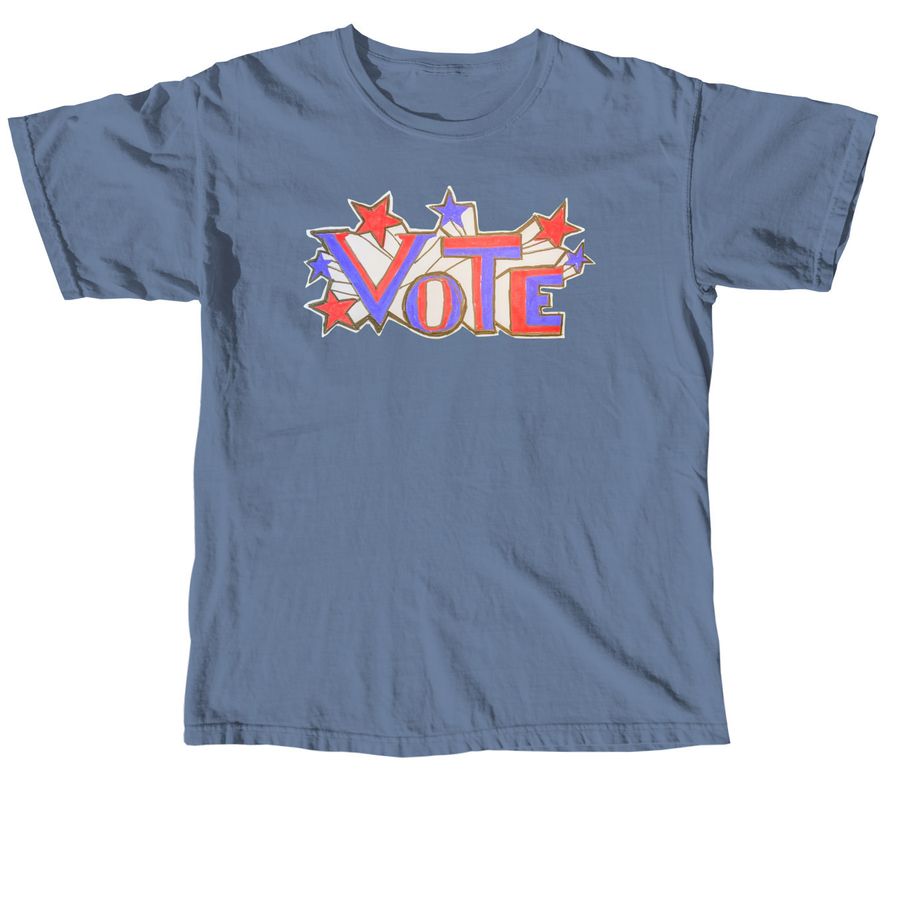 Get out the VOTE, a Blue Jean Comfort Colors Unisex Tee