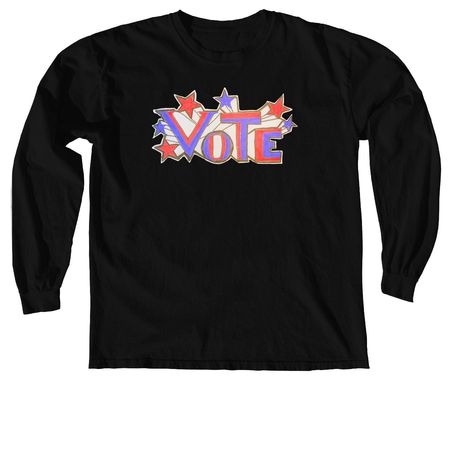 Get out the VOTE, a Black Comfort Colors Long Sleeve Tee