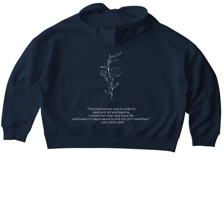 Abundant Life Tee, Crewneck & Zip-up Hoodie, a French Navy Stanley/Stella Women?s Stella Ida Zip Up Pullover Hoodie (back-view)