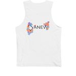 Tees and Tanks, a White Premium Cotton Tank (back-view)