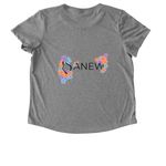 Tees and Tanks, a Aluminum Grey Allmade Eco Triblend Women?s Scoop Neck Tee (back-view)