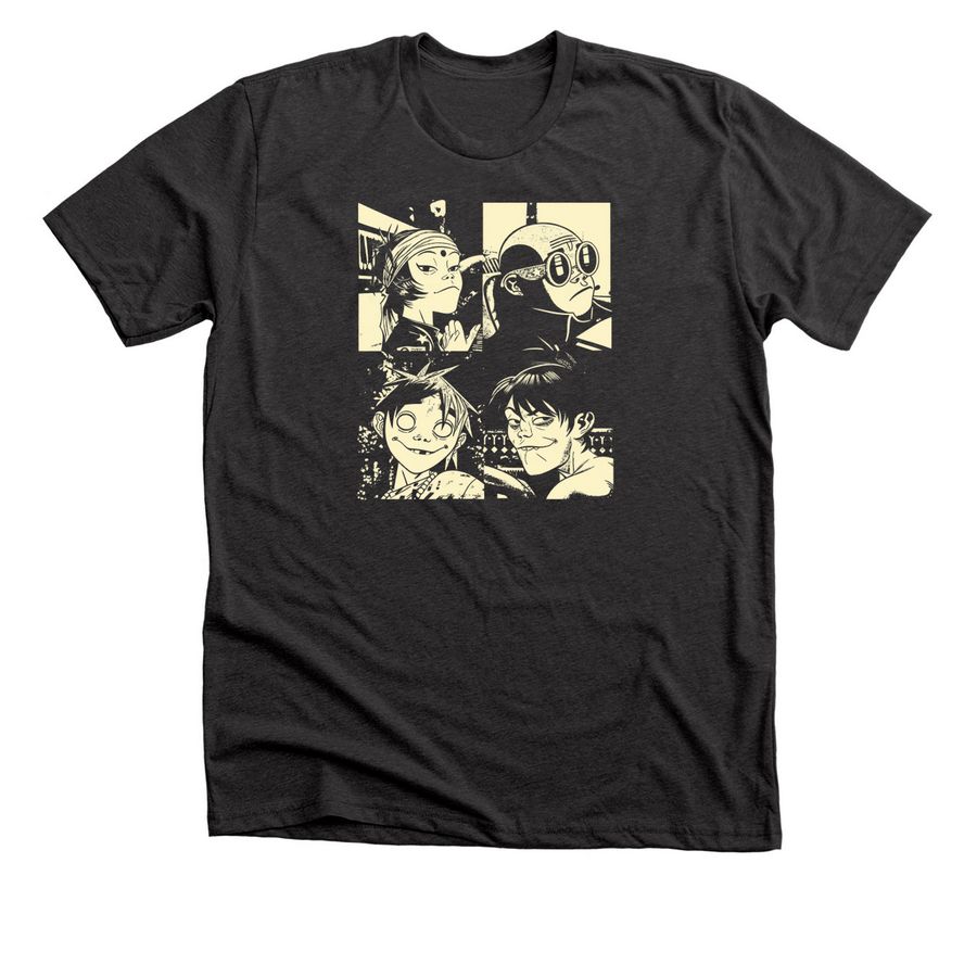 Gorillaz Mountain Tour Merch, a Dark Grey Heather Premium Unisex Tee