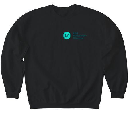 End Alexander Disease Rare Supporter, a Black Softstyle Crewneck Sweatshirt