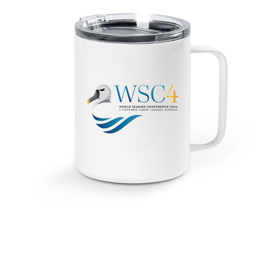 WSC4 Mug, a White Stainless Steel Travel Mug