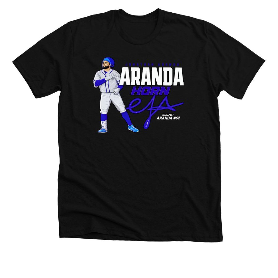 Jonathan Aranda Poder Mexicano Horn T-Shirt, a Solid Black Blend Premium Unisex Tee