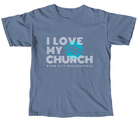 I Love My Church&nbsp;, a Blue Jean Comfort Colors Unisex Tee