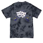 SHS Mask Logo, a Black Crystal Tie Dye Tee (back-view)