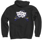 SHS Mask Logo, a Black Pullover Hoodie (back-view)