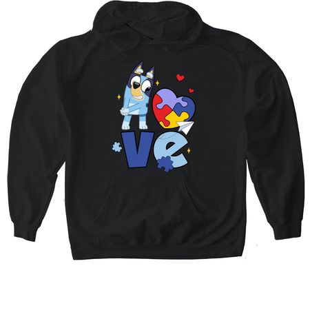 Autism Acceptance, a Black Gildan Softstyle Pullover Hoodie