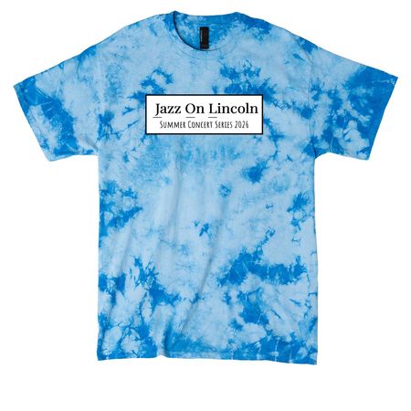 Jazz On Lincoln 2026 Shirts, a Sky Blue Crystal Tie Dye Tee