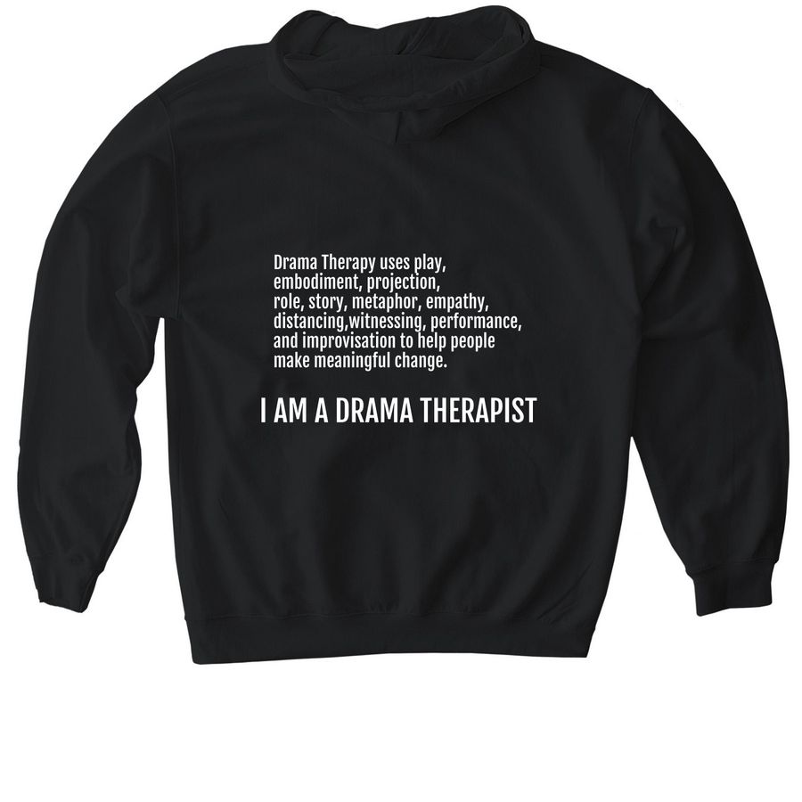 America, a Black Gildan Softstyle Pullover Hoodie (back-view)