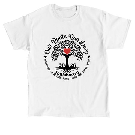Our Roots Run Deep 2026 Fleming, a White Classic Unisex Tee