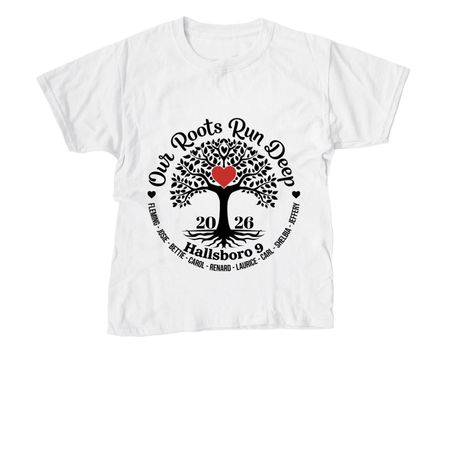 Our Roots Run Deep 2026 Fleming, a White Youth Unisex Tee