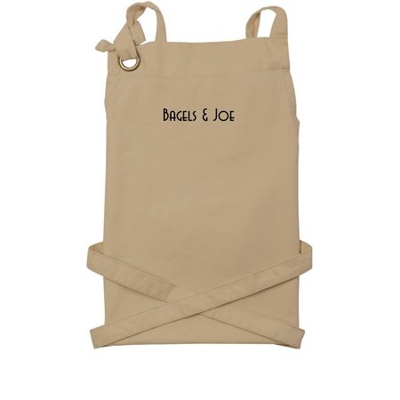 Tan Apron, a Khaki Cotton Canvas Pocket Apron