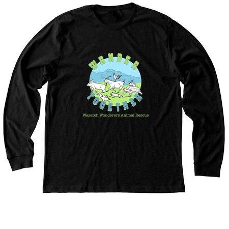 Wander Together, a Black Heather Premium Long Sleeve Tee