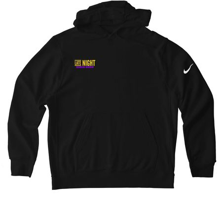 LATE NIGHT AND NIKE, a Black Nike Club Fleece Pullover Hoodie