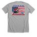 Team USA Para Trap-Break Clays,Break Barriers, a Athletic Heather Premium Unisex Tee (back-view)