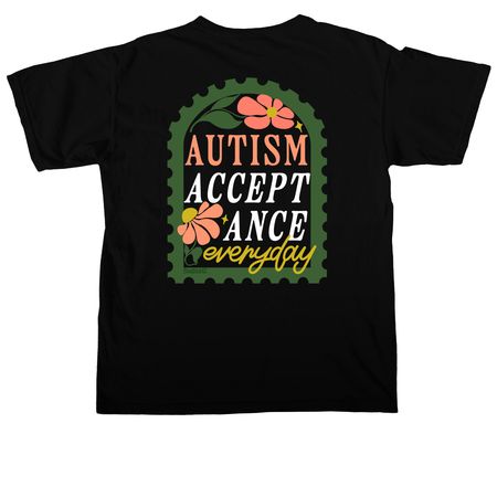 To Accept Is To Love, a Black Comfort Colors Unisex Tee (back-view)