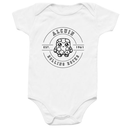 Infant Rolling Rocks, a White Infant Onesie