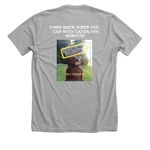 BESTIE GEAR&nbsp;, a Athletic Heather Premium Unisex Tee (back-view)