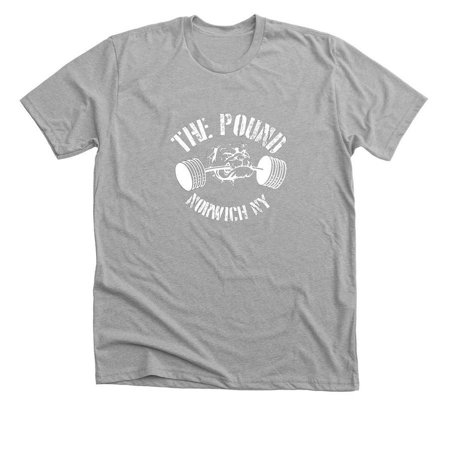 The Pound Tee, a Athletic Heather Premium Unisex Tee