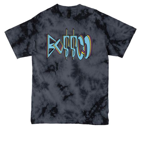 BO$$CO Signature, a Black Crystal Tie Dye Tee