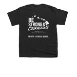 Trinity Lutheran School, a Black Youth Unisex Tee (back-view)