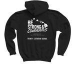 Trinity Lutheran School, a Black Youth Pullover Hoodie (back-view)