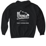 Trinity Lutheran School, a Black Gildan Softstyle Pullover Hoodie (back-view)