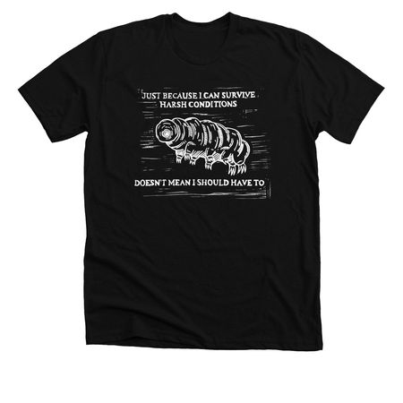Tardigrade Shirt (Dark Mode), a Solid Black Blend Premium Unisex Tee