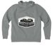Frisco Film Garage Apparel, a Aluminum Grey Heather Allmade Organic CVC Pullover Hoodie (back-view)