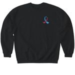 You need Juice!, a Black Softstyle Crewneck Sweatshirt (back-view)