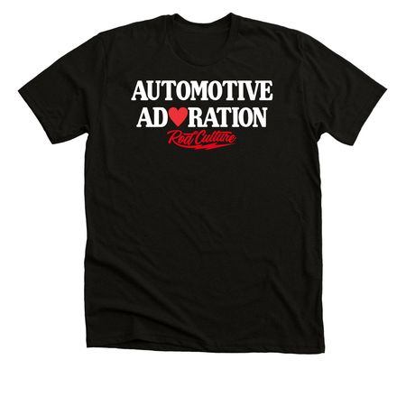 Automotive Adoration, a Solid Black Blend Premium Unisex Tee