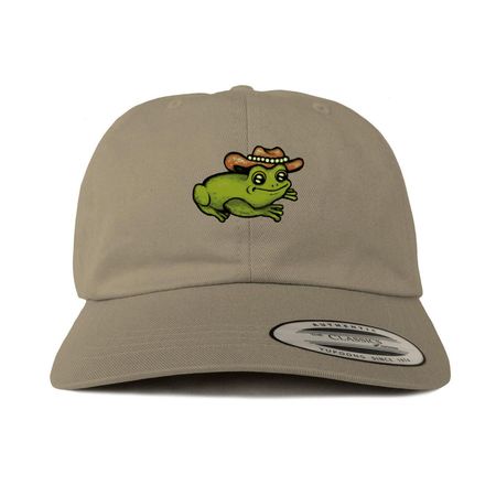 Big Bert the Frog - Hats, a Khaki Printed Classic Baseball Cap