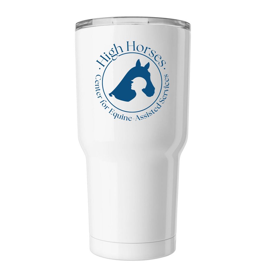 Tumblers to support High Horses!, a White Insulated Tumbler