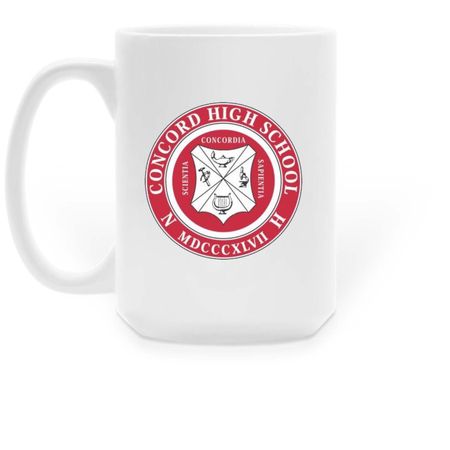 CHS ALUMNI Mugs, a White Large Coffee Mug (back-view)