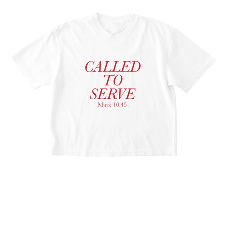 Called to Serve - Cropped Tee, a White Comfort Colors Boxy Tee